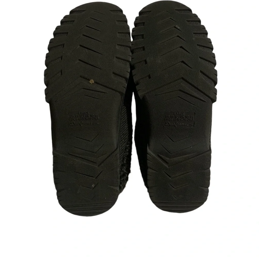 Dearfoams Men Gray Slip-On Slippers 11/12